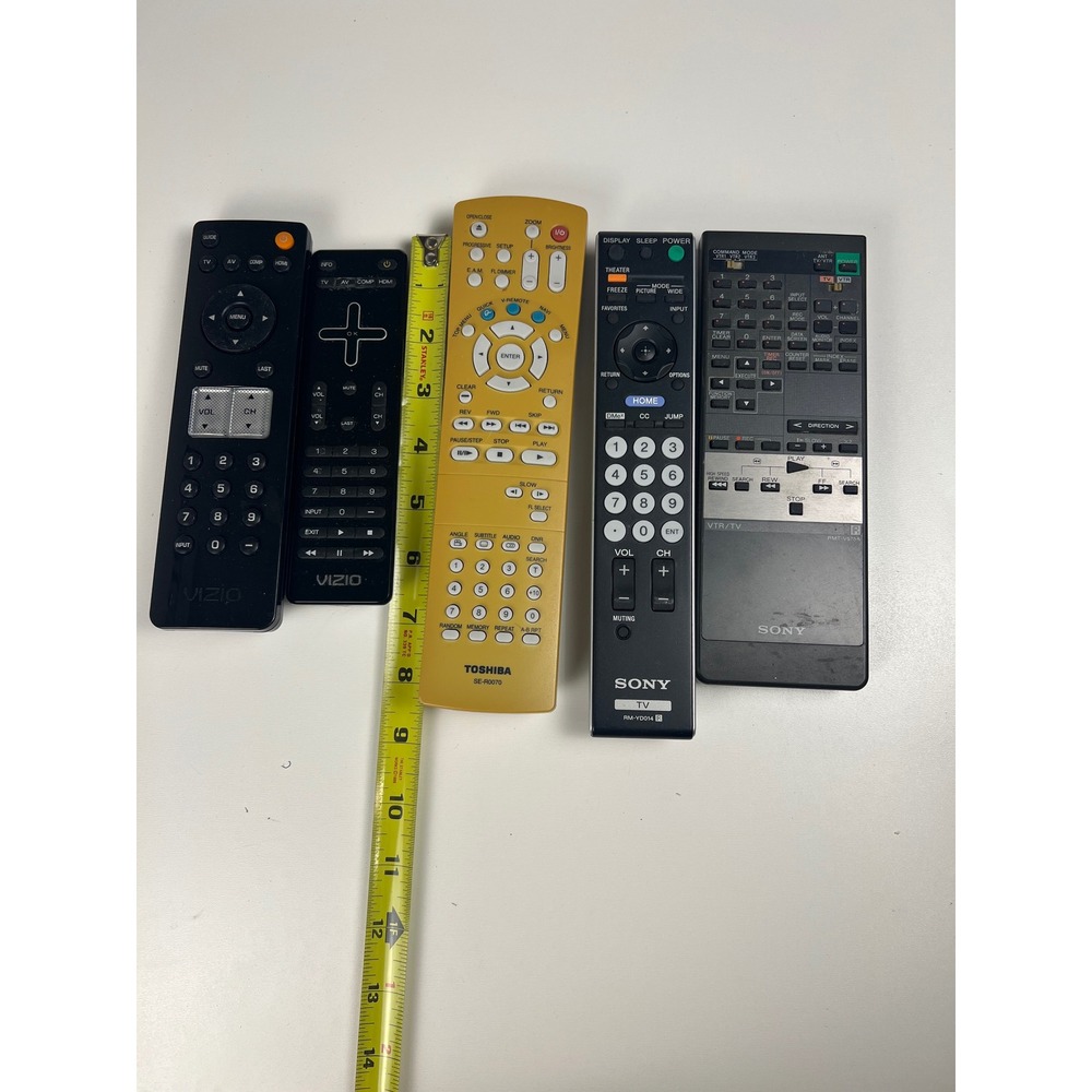 Sony Toshiba Vizio TV DVD Remote Control Bundle Lot RM-YD014 SE-R0070 RMT-V375A